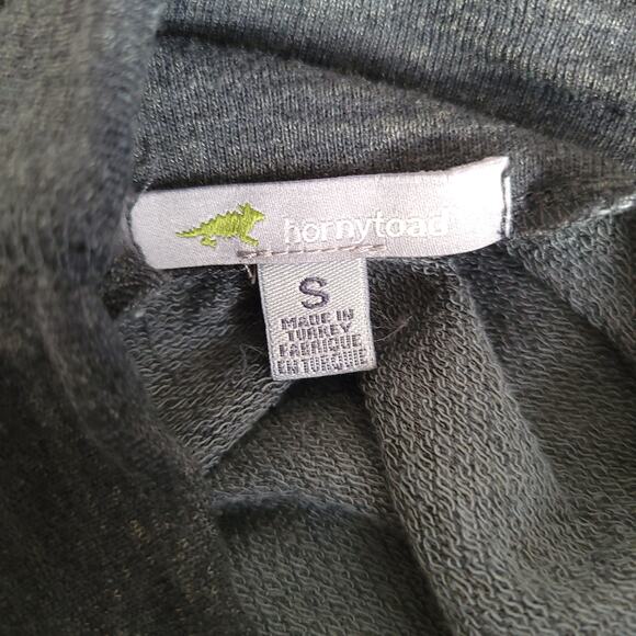 Horny Toad Hideout Dress Charcoal Gray Cowl Neck Long Sleeve Women Small - Picture 9 of 11